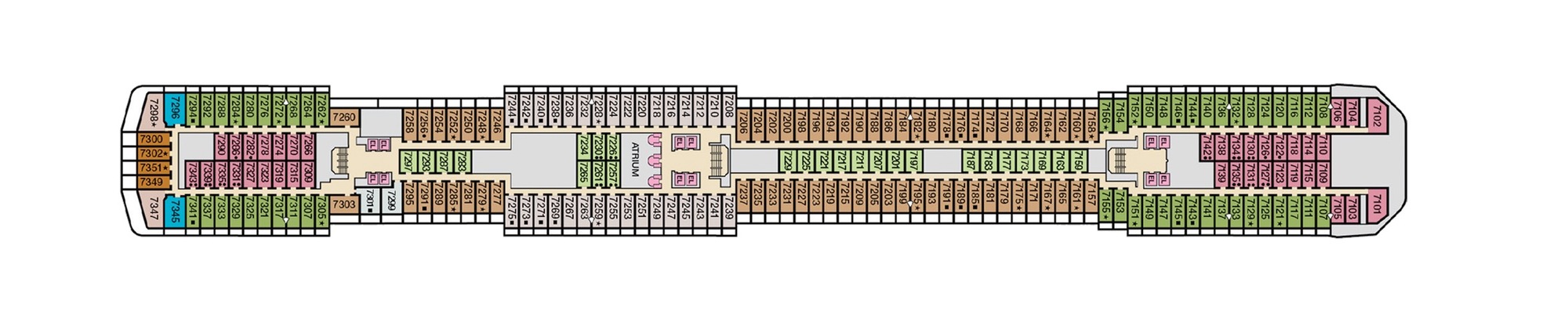 Deck 7 - Verandah plan